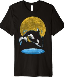 Moonlight Killer Whale Animal Lover Ocean Animal Orca Premium T-Shirt